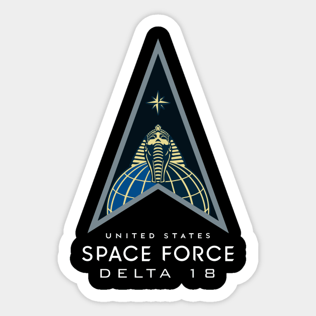 Space Force Delta 18 Mission Patch Space Force Sticker TeePublic